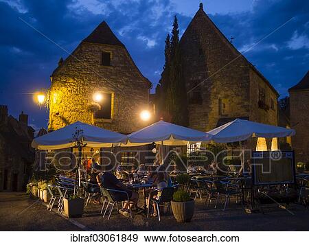 "Visitors to the Brasserie Le Medieval dining outdoors, Domme, Perigord, Dordogne, Aquitaine, France, Europe" View Large Photo Image Stock Photo - "Visitors to the Brasserie Le Medieval dining outdoors, Domme, Perigord, Dordogne, Aquitaine, France, Europe". Fotosearch