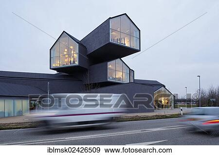 "Vitra Haus building, by Herzog & de Meuron, traffic speeding by, architectural park of the Vitra company, Weil am Rhein, Baden-Wuerttemberg, Germany, Europe" View Large Photo Image Stock Photo - "Vitra Haus building, by Herzog & de Meuron, traffic speeding by, architectural park of the Vitra company, Weil am Rhein, Baden-Wuerttemberg, Germany, Europe". Fotosearch