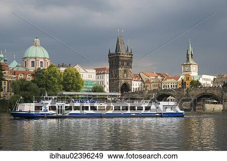 "Vltava river and the Charles Bridge, Prague, Czech Republic, Europe" View Large Photo Image Stock Photo - "Vltava river and the Charles Bridge, Prague, Czech Republic, Europe". Fotosearch