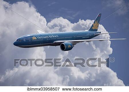 VN-A150 Vietnam Airlines Boeing 777-2Q8 ER in flight View Large Photo Image Stock Photo - VN-A150 Vietnam Airlines Boeing 777-2Q8 ER in flight. Fotosearch