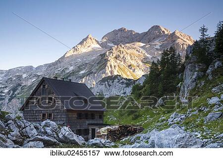 "Vodnikov dom refuge with Triglav Mountain, Triglav National Park, Slovenia, Europe" View Large Photo Image Stock Photo - "Vodnikov dom refuge with Triglav Mountain, Triglav National Park, Slovenia, Europe". Fotosearch