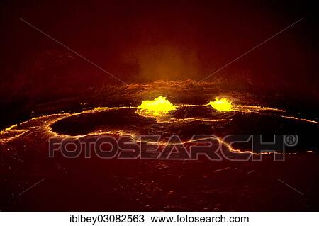 "Volcanic eruptions at the south crater of the Mt Ertale volcano, the lava lake has been active for 40 years, Danakil-Senke, Vulkan Ertale, Afdera, Wollo, Ethiopia, Africa" View Large Photo Image Stock Image - "Volcanic eruptions at the south crater of the Mt Ertale volcano, the lava lake has been active for 40 years, Danakil-Senke, Vulkan Ertale, Afdera, Wollo, Ethiopia, Africa". Fotosearch