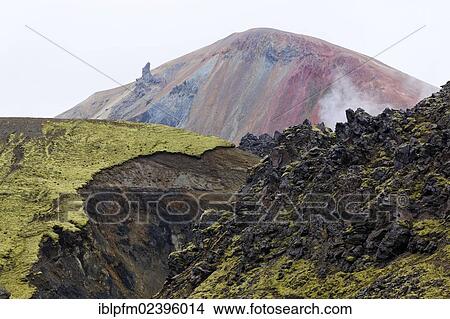 "Volcanic landscape, Landmannalaugar, Iceland, Europe" View Large Photo Image Picture - "Volcanic landscape, Landmannalaugar, Iceland, Europe". Fotosearch