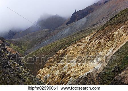 "Volcanic landscape, Landmannalaugar, Iceland, Europe" View Large Photo Image Stock Image - "Volcanic landscape, Landmannalaugar, Iceland, Europe". Fotosearch