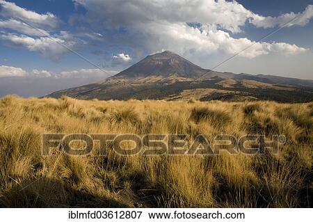 Stock Photo - "Volcano Popocatepetl, Iztaccihuatl Popocatepetl National Park, Puebla, Mexico, North America". Fotosearch