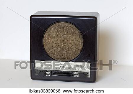 "Volksempfanger DKE 38, German miniature radio receiver from the Nazi era, from 1938, Bakelite, Radio Museum Duisburg, North Rhine-Westphalia, Germany, Europe" View Large Photo Image Stock Photograph - "Volksempfanger DKE 38, German miniature radio receiver from the Nazi era, from 1938, Bakelite, Radio Museum Duisburg, North Rhine-Westphalia, Germany, Europe". Fotosearch