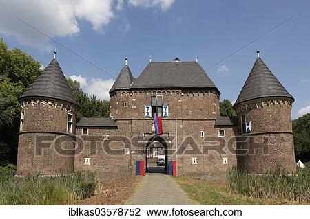 Stock Image - "Vondern Castle, Oberhausen, Ruhr district, North Rhine-Westphalia, Germany, Europe". Fotosearch