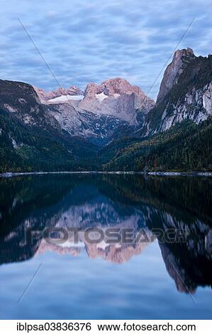"Vorderer Gosausee with reflection of the Hoher Dachstein, Dachstein Mountains, Gosau, Salzkammergut, Upper Austria, Austria, Europe" View Large Photo Image Stock Photograph - "Vorderer Gosausee with reflection of the Hoher Dachstein, Dachstein Mountains, Gosau, Salzkammergut, Upper Austria, Austria, Europe". Fotosearch