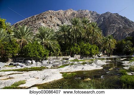 Stock Photo - "Wadi Ar Raqeem, Nakhar, Oman, Asia". Fotosearch