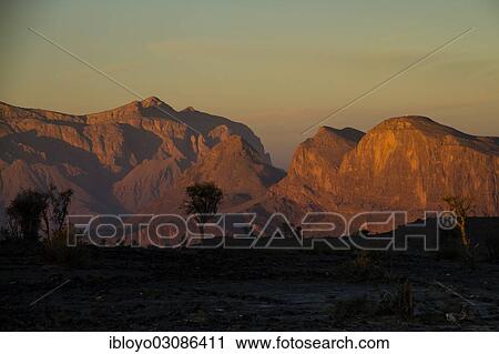 Stock Image - "Wadi Ghul or Omani grand canyon, Al Hamra, Oman, Asia". Fotosearch