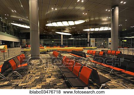 Stock Photo - "Waiting hall in Soekarno-Hatta Airport, Jakarta, Java, Indonesia, Asia". Fotosearch