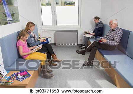 Stock Photo - "Waiting room of a dental office, Germany, Europe". Fotosearch