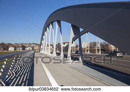 Stock Image - "Waldschlosschen Bridge, Dresden, Saxony, Germany, Europe". Fotosearch