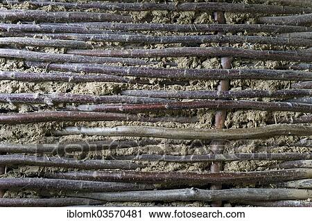 "Wall construction made of woven hazel rods lined with clay, detail of a reconstructed Viking house, Hedeby Viking Museum, Busdorf, Schleswig-Holstein, Germany, Europe" View Large Photo Image Stock Image - "Wall construction made of woven hazel rods lined with clay, detail of a reconstructed Viking house, Hedeby Viking Museum, Busdorf, Schleswig-Holstein, Germany, Europe". Fotosearch