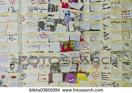 "Wall covered in sticky notes or post-it notes, Germany, Europe" View Large Photo Image Picture - "Wall covered in sticky notes or post-it notes, Germany, Europe". Fotosearch