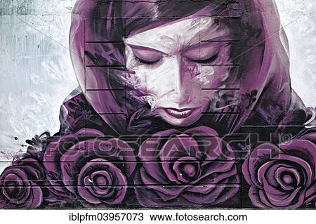 "Wall graffiti of a woman, Dublin, Republic of Ireland" View Large Photo Image Stock Image - "Wall graffiti of a woman, Dublin, Republic of Ireland". Fotosearch