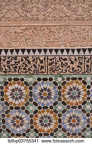 "Wall mosaic, Ali Ben Youssef Madrasa, historic center, Marrakesh, Marrakesh-Tensift-El Haouz region, Morocco, Africa" View Large Photo Image Stock Image - "Wall mosaic, Ali Ben Youssef Madrasa, historic center, Marrakesh, Marrakesh-Tensift-El Haouz region, Morocco, Africa". Fotosearch