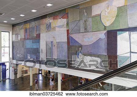 "Wall of the plaintiffs"""", mural by Giselbert Hoke in the main hall of the main railway station, Klagenfurt, Carinthia, Austria, Europe" View Large Photo Image Stock Image - "Wall of the plaintiffs"""", mural by Giselbert Hoke in the main hall of the main railway station, Klagenfurt, Carinthia, Austria, Europe". Fotosearch