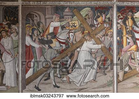 "Wall painting """"Passion of Christ"""" in the pilgrimage chapel Sanctuaire Notre-Dame des Fontaines, La Brigue, Departement Alpes-Maritimes, Region Provence-Alpes-Cote d? ÇÖAzur, France, Europe" View Large Photo Image Stock Photo - "Wall painting """"Passion of Christ"""" in the pilgrimage chapel Sanctuaire Notre-Dame des Fontaines, La Brigue, Departement Alpes-Maritimes, Region Provence-Alpes-Cote d? ÇÖAzur, France, Europe". Fotosearch