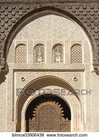 "Wall relief in the courtyard, Ben Youssef Madrasa, historic centre, Marrakech, Marrakech-Tensift-Al Haouz, Morocco, Africa" View Large Photo Image Stock Photo - "Wall relief in the courtyard, Ben Youssef Madrasa, historic centre, Marrakech, Marrakech-Tensift-Al Haouz, Morocco, Africa". Fotosearch