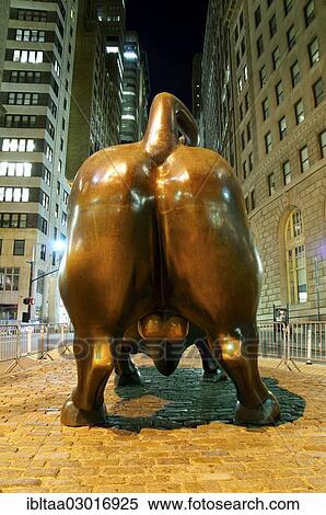 Stock Photography - "Wall Street Bull, Manhattan, New York City, New York, United States, North America". Fotosearch