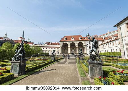 Picture - "Wallenstein Garden, Wallenstein Garden, Wallenstein Palace, seat of the Senate of the Parliament of the Czech Republic, Prague, Czech Republic, Europe". Fotosearch