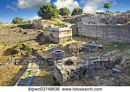 "Walls and remains of buildings, Troy archaeological site, ancient city of Troy, Tevfikiye, Canakkale Province, Turkey, Asia" View Large Photo Image Stock Photograph - "Walls and remains of buildings, Troy archaeological site, ancient city of Troy, Tevfikiye, Canakkale Province, Turkey, Asia". Fotosearch