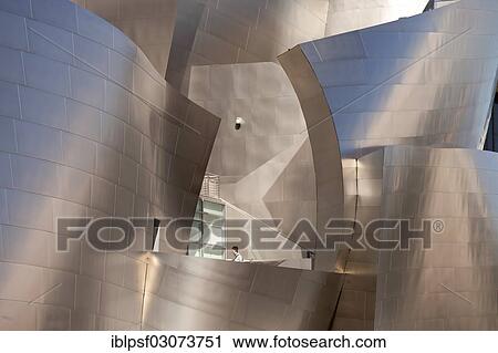 Stock Image - "Walt Disney Concert Hall, modern architecture by Frank Gehry, Los Angeles, California, United States, North America". Fotosearch