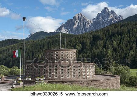 "War Memorial, ossuary, built under Mussolini in 1939, Innichen, Trentino-Alto Adige, Italy, Europe" View Large Photo Image Stock Photography - "War Memorial, ossuary, built under Mussolini in 1939, Innichen, Trentino-Alto Adige, Italy, Europe". Fotosearch