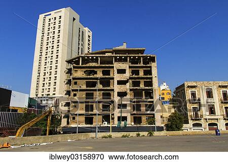 "War ruins and newly constructed buildings on the former front or Green Line, Beirut, Lebanon, Asia" View Large Photo Image Stock Image - "War ruins and newly constructed buildings on the former front or Green Line, Beirut, Lebanon, Asia". Fotosearch