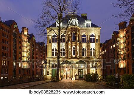 "Wasserschloss building in Hamburg's Speicherstadt historic warehouse district, Hamburg, Germany, Europe" View Large Photo Image Stock Photography - "Wasserschloss building in Hamburg's Speicherstadt historic warehouse district, Hamburg, Germany, Europe". Fotosearch