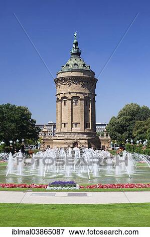 "Wasserturm, water tower, Mannheim, Baden-Wurttemberg, Germany, Europe" View Large Photo Image Stock Photo - "Wasserturm, water tower, Mannheim, Baden-Wurttemberg, Germany, Europe". Fotosearch