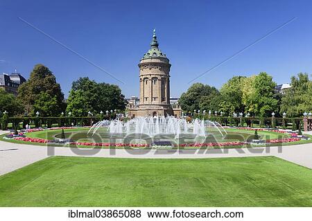 "Wasserturm, water tower, Mannheim, Baden-Wurttemberg, Germany, Europe" View Large Photo Image Stock Photo - "Wasserturm, water tower, Mannheim, Baden-Wurttemberg, Germany, Europe". Fotosearch