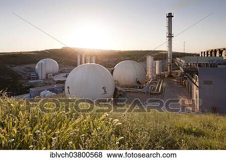 Stock Photo - "Waste disposal site, Valdemingomez landfill gas plant, Madrid, Spain, Europe". Fotosearch