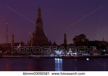"Wat Arun or """"Temple of Dawn"""" on the Chao Phraya River at dawn, Bangkok, Bangkok, Thailand, Asia" View Large Photo Image Stock Image - "Wat Arun or """"Temple of Dawn"""" on the Chao Phraya River at dawn, Bangkok, Bangkok, Thailand, Asia". Fotosearch