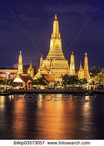 "Wat Arun Rajwararam or Temple of Dawn, at night, Bangkok, Central Thailand, Thailand, Asia" View Large Photo Image Stock Photo - "Wat Arun Rajwararam or Temple of Dawn, at night, Bangkok, Central Thailand, Thailand, Asia". Fotosearch