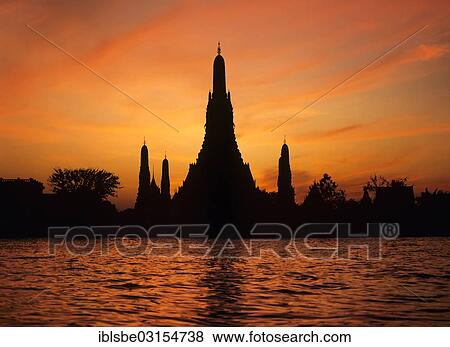 "Wat Arun, Temple of Dawn, Chao Phraya river, sunset, Bangkok, Central Thailand, Thailand, Asia" View Large Photo Image Stock Photo - "Wat Arun, Temple of Dawn, Chao Phraya river, sunset, Bangkok, Central Thailand, Thailand, Asia". Fotosearch