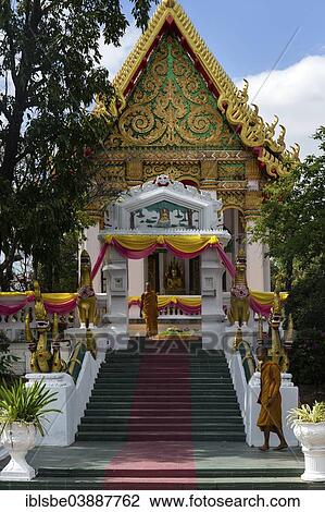 "Wat Matchimawat, Monk by the staircase, east facade, Udon Thani, Isan or Isaan, Thailand, Asia" View Large Photo Image Stock Image - "Wat Matchimawat, Monk by the staircase, east facade, Udon Thani, Isan or Isaan, Thailand, Asia". Fotosearch