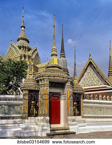 "Wat Pho Temple, Phra Mondop library, chedi, Bangkok, Central Thailand, Thailand, Asia" View Large Photo Image Stock Photo - "Wat Pho Temple, Phra Mondop library, chedi, Bangkok, Central Thailand, Thailand, Asia". Fotosearch