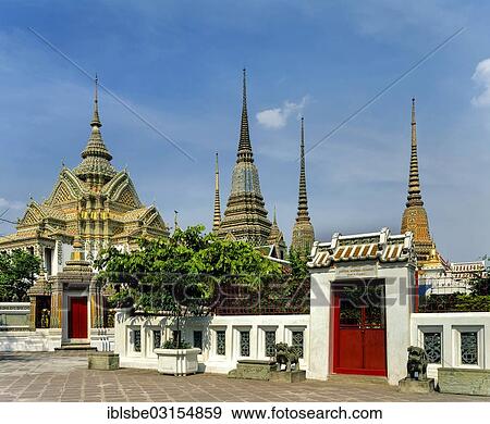 "Wat Pho Temple, Phra Mondop library, chedi, Bangkok, Central Thailand, Thailand, Asia" View Large Photo Image Stock Photo - "Wat Pho Temple, Phra Mondop library, chedi, Bangkok, Central Thailand, Thailand, Asia". Fotosearch