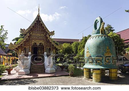 "Wat Phrah Singh, huge bell in front of the temple, Chiang Rai, Chiang Rai province, Northern Thailand, Thailand, Asia" View Large Photo Image Stock Image - "Wat Phrah Singh, huge bell in front of the temple, Chiang Rai, Chiang Rai province, Northern Thailand, Thailand, Asia". Fotosearch