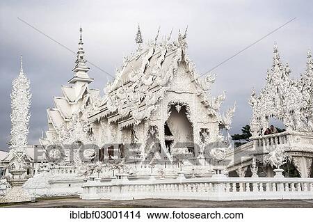 "Wat Rong Khun temple or The White Wat, a Buddhist-Hindu temple by architect Chalermchai Kositpipat, Chiang Rai, Chiang Rai Province, Northern Thailand, Thailand, Asia" View Large Photo Image Picture - "Wat Rong Khun temple or The White Wat, a Buddhist-Hindu temple by architect Chalermchai Kositpipat, Chiang Rai, Chiang Rai Province, Northern Thailand, Thailand, Asia". Fotosearch