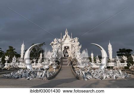 "Wat Rong Khun temple or The White Wat, a Buddhist-Hindu temple by architect Chalermchai Kositpipat, Chiang Rai, Chiang Rai Province, Northern Thailand, Thailand, Asia" View Large Photo Image Stock Image - "Wat Rong Khun temple or The White Wat, a Buddhist-Hindu temple by architect Chalermchai Kositpipat, Chiang Rai, Chiang Rai Province, Northern Thailand, Thailand, Asia". Fotosearch