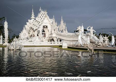 "Wat Rong Khun temple or The White Wat, a Buddhist-Hindu temple by architect Chalermchai Kositpipat, Chiang Rai, Chiang Rai Province, Northern Thailand, Thailand, Asia" View Large Photo Image Stock Photo - "Wat Rong Khun temple or The White Wat, a Buddhist-Hindu temple by architect Chalermchai Kositpipat, Chiang Rai, Chiang Rai Province, Northern Thailand, Thailand, Asia". Fotosearch
