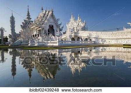"Wat Rong Khun Temple or White Temple, a Buddhist-Hindu temple, with reflection, Chiang Rai, northern Thailand, Thailand, Asia" View Large Photo Image Stock Photo - "Wat Rong Khun Temple or White Temple, a Buddhist-Hindu temple, with reflection, Chiang Rai, northern Thailand, Thailand, Asia". Fotosearch
