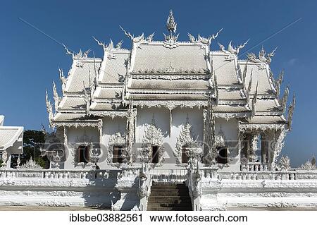 "Wat Rong Khun, ubosot of the White Temple by architect and artist Chalermchai Kositpipat, Chiang Rai, Chiang Rai Province, Northern Thailand, Thailand, Asia" View Large Photo Image Stock Image - "Wat Rong Khun, ubosot of the White Temple by architect and artist Chalermchai Kositpipat, Chiang Rai, Chiang Rai Province, Northern Thailand, Thailand, Asia". Fotosearch