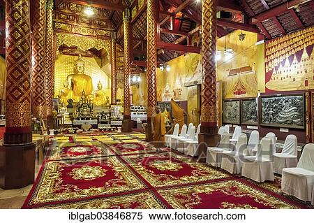 "Wat Sri Suphan Temple, interior view, Chiang Mai, Thailand, Asia" View Large Photo Image Stock Photography - "Wat Sri Suphan Temple, interior view, Chiang Mai, Thailand, Asia". Fotosearch