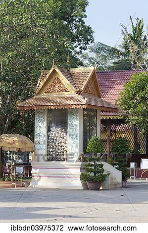 "Wat Thmei temple with a memorial to the victims of the Khmer Rouge regime, Siem Reap, Cambodia, Asia" View Large Photo Image Stock Image - "Wat Thmei temple with a memorial to the victims of the Khmer Rouge regime, Siem Reap, Cambodia, Asia". Fotosearch
