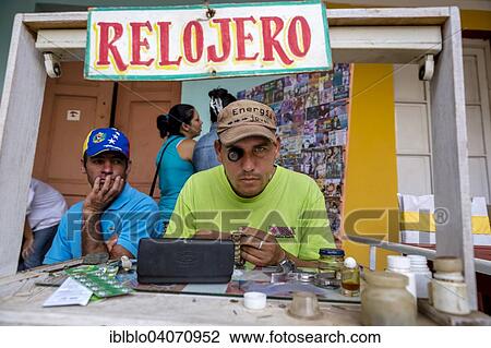 "Watchmaker with their street workshop, Vinales, Pinar del Rio Province, Cuba, North America" View Large Photo Image Stock Image - "Watchmaker with their street workshop, Vinales, Pinar del Rio Province, Cuba, North America". Fotosearch