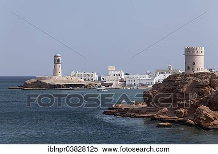 "Watchtower, defence tower of Al-Ayjah, Sur, Ash Sharqiyah province, Sultanate of Oman, Arabian Peninsula, Gulf of Oman" View Large Photo Image Stock Photography - "Watchtower, defence tower of Al-Ayjah, Sur, Ash Sharqiyah province, Sultanate of Oman, Arabian Peninsula, Gulf of Oman". Fotosearch